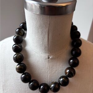 Elegant Black Beaded Necklace